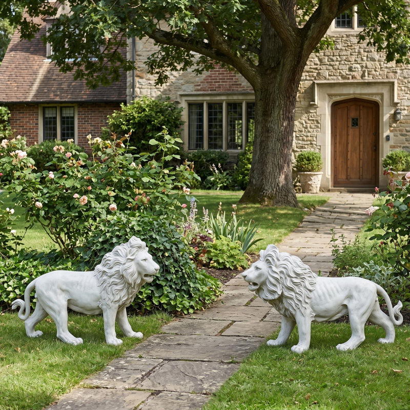 Design Toscano 2 Piece Regal Lion Sentinel of Grisham Manor